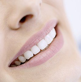 closeup of a woman smiling