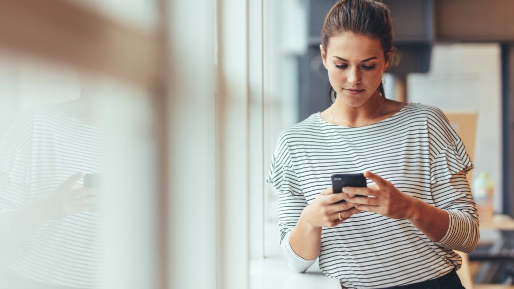 Woman using a cell phone